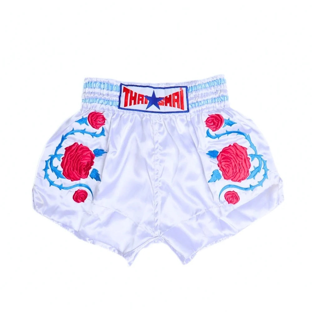 ThaiSmai "Rose" Embroidery Muay Thai Shorts