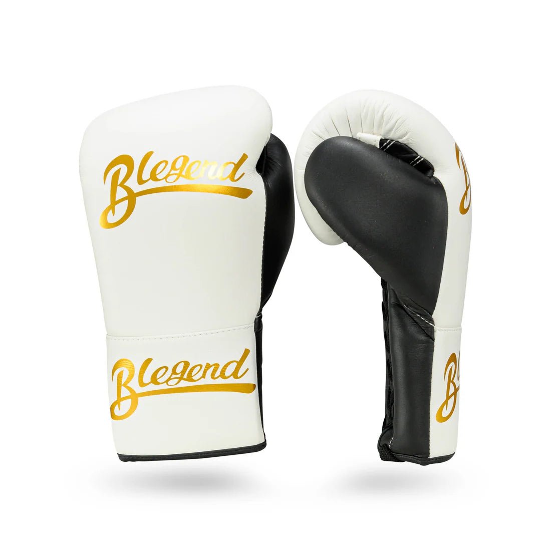 Blegend Boxing Gloves BGL221 Lace Up White Black - OTM Fight ShopBlegend