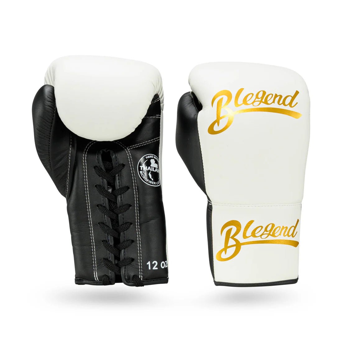 Blegend Boxing Gloves BGL221 Lace Up White Black - OTM Fight ShopBlegend