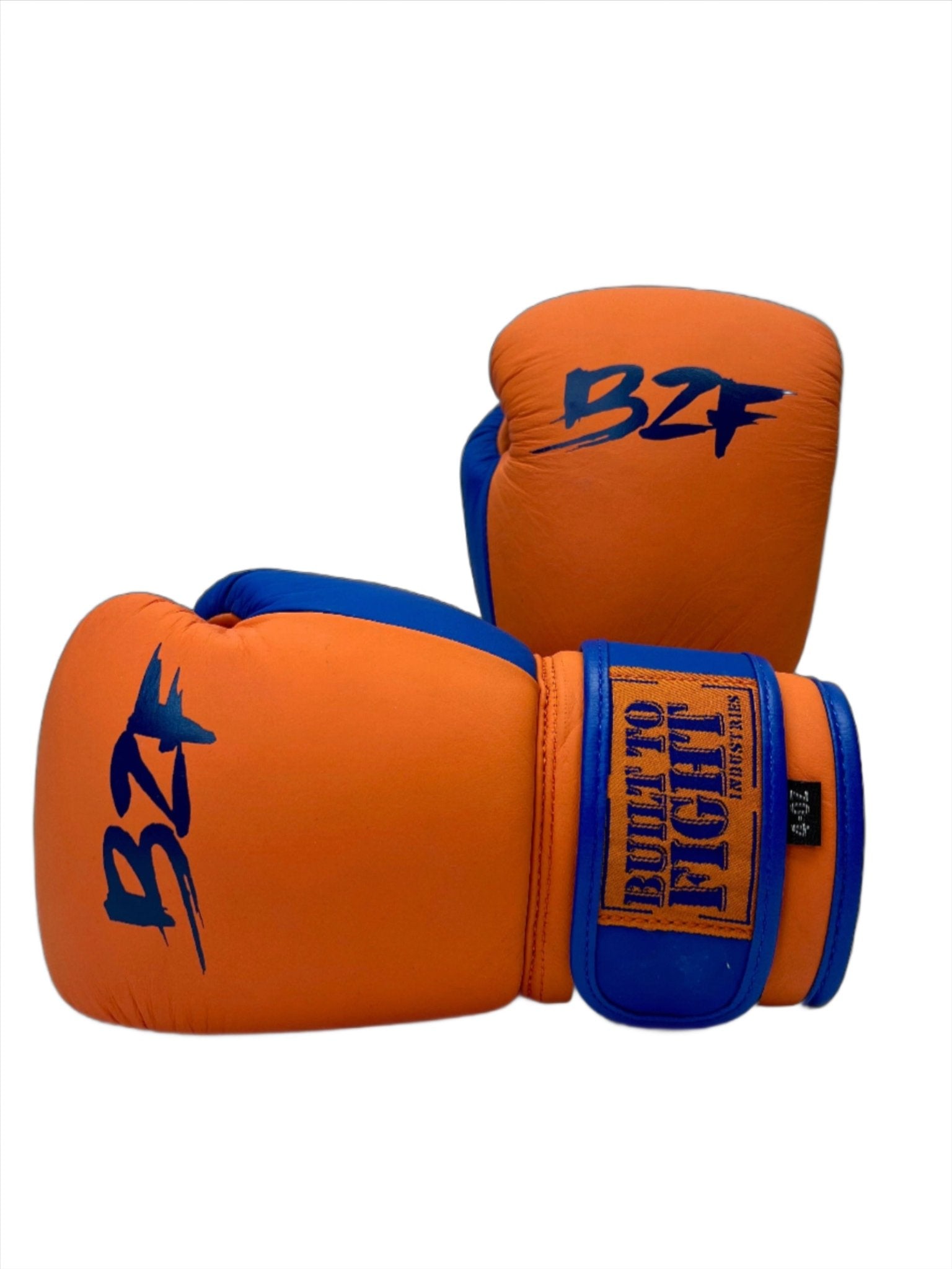 Built To Fight Thai Style Boxing Gloves orange front view