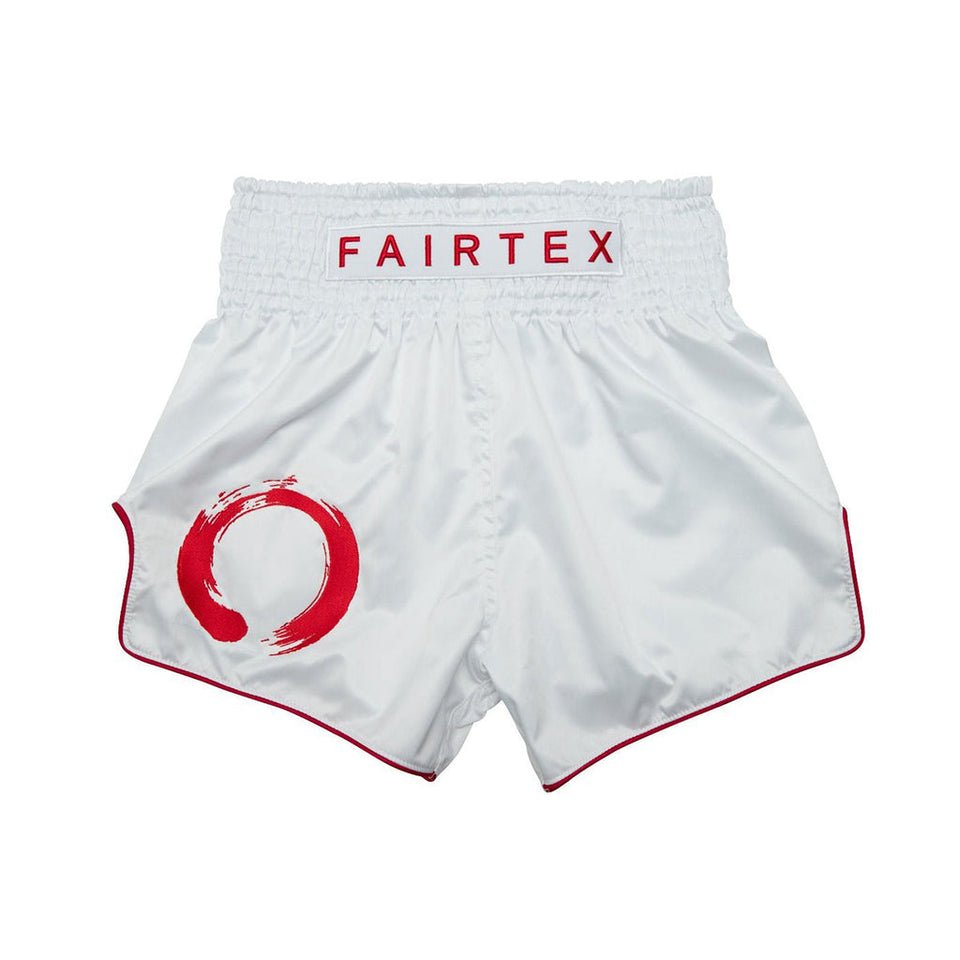 Fairtex BS1918 Enso White Muay Thai Boxing Shorts - OTM Fight ShopFairtex