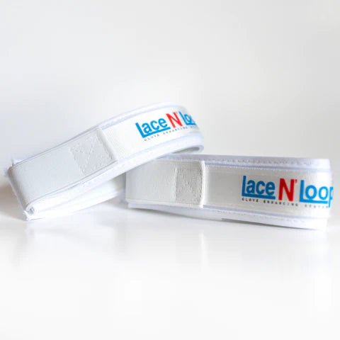 Lace N Loop Straps white with logo