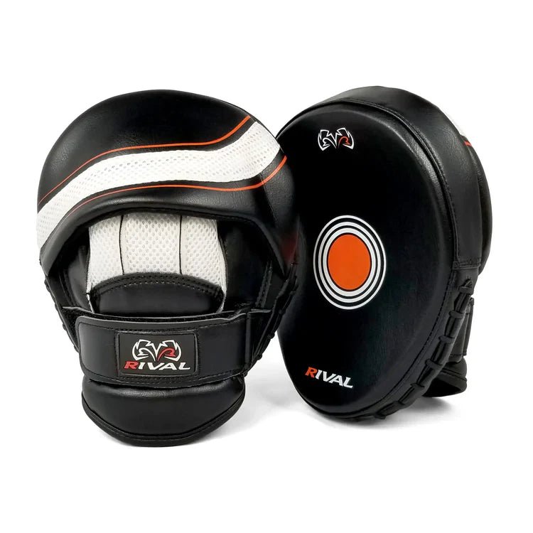 Rival RPM1 Ultra Punch Mitts front and side view – OTM Fight Shop
