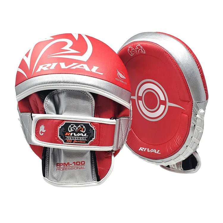 RIVAL RPM100 PROFESSIONAL PUNCH MITTS RED STANDING - OTM Fight ShopRival