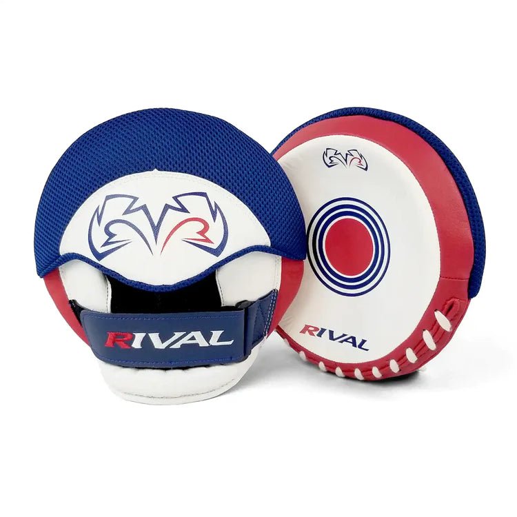Rival RPM5 Parabolic Punch Mitts 2.0 red, white, and blue edition – OTM Fight Shop