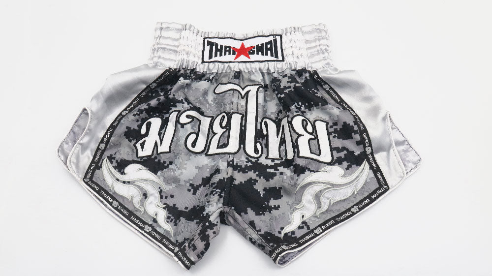 ThaiSmai Gray Camo Muay Thai Short - OTM Fight ShopThaiSmai