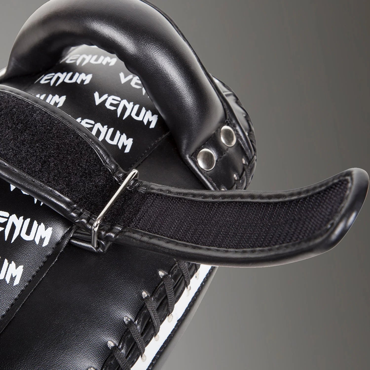 Venum Light Kick Pads - Skintex Leather - Black/Ice (Pair) - OTM Fight ShopVenum