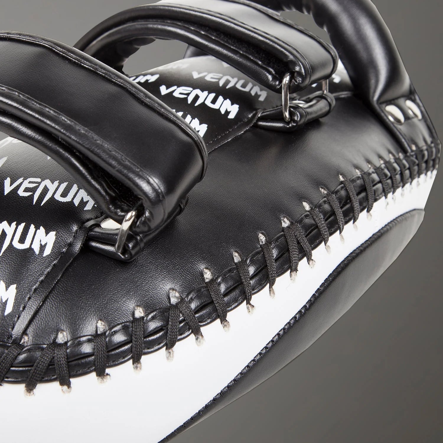 Venum Light Kick Pads - Skintex Leather - Black/Ice (Pair) - OTM Fight ShopVenum