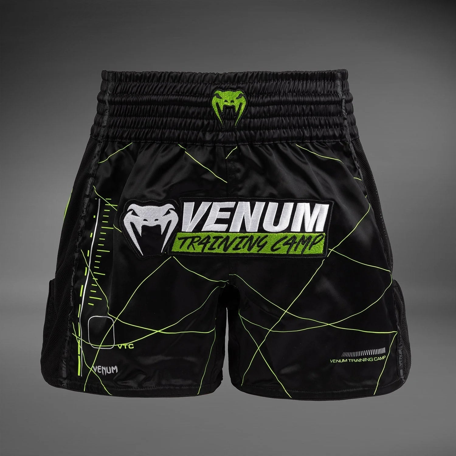 Venum Training Camp 4.0 Muay Thai Short - Black/Neon Green - OTM Fight ShopVenum