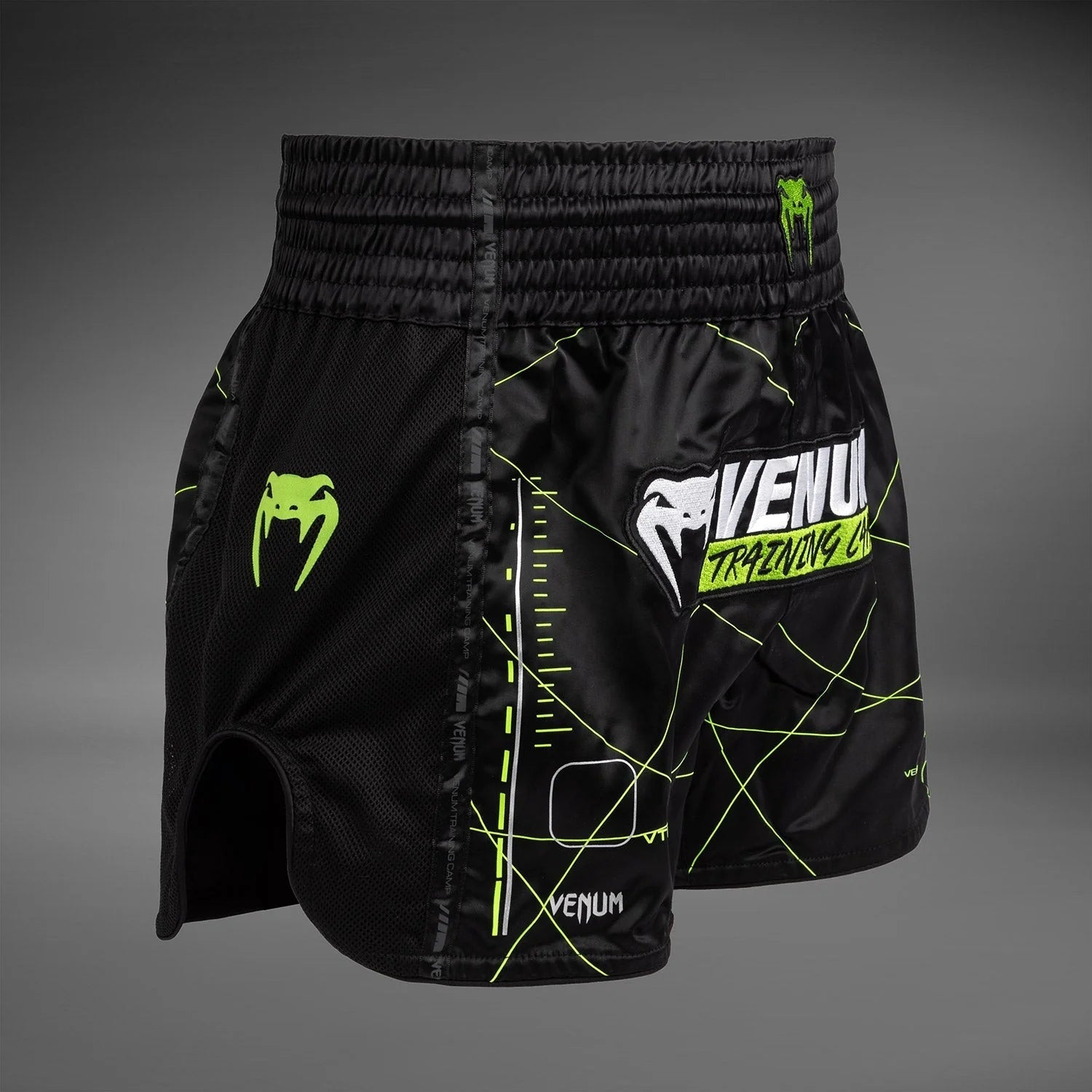 Venum Training Camp 4.0 Muay Thai Short - Black/Neon Green - OTM Fight ShopVenum