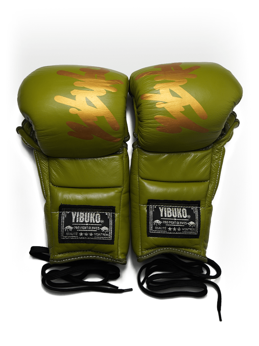 Yibuko LACE - UP MMA GLOVE GLD/OLV - OTM Fight ShopYibuko