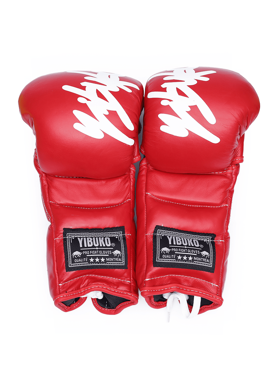 Yibuko LACE-UP MMA GLOVE Red/White - OTM Fight ShopYibuko