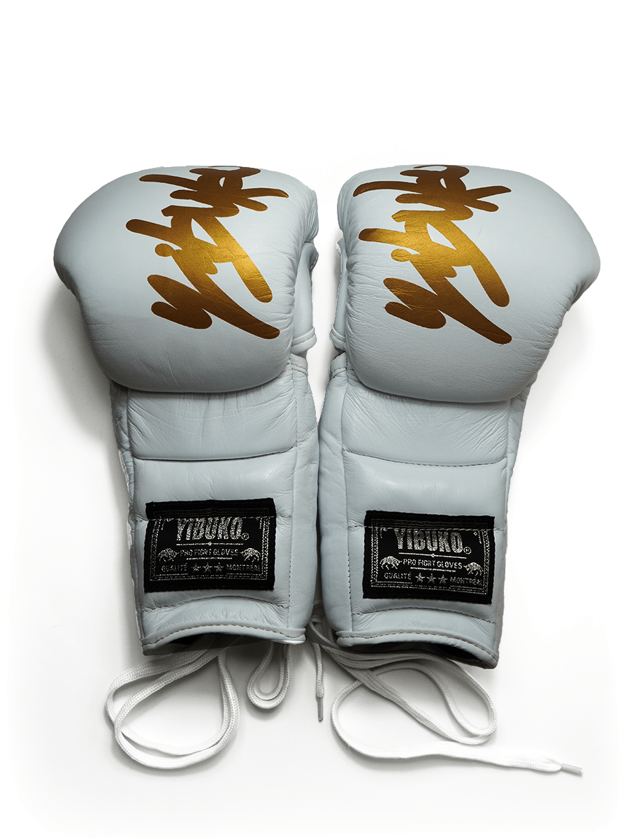 Yibuko LACE - UP MMA GLOVE Wht/Gld - OTM Fight ShopYibuko