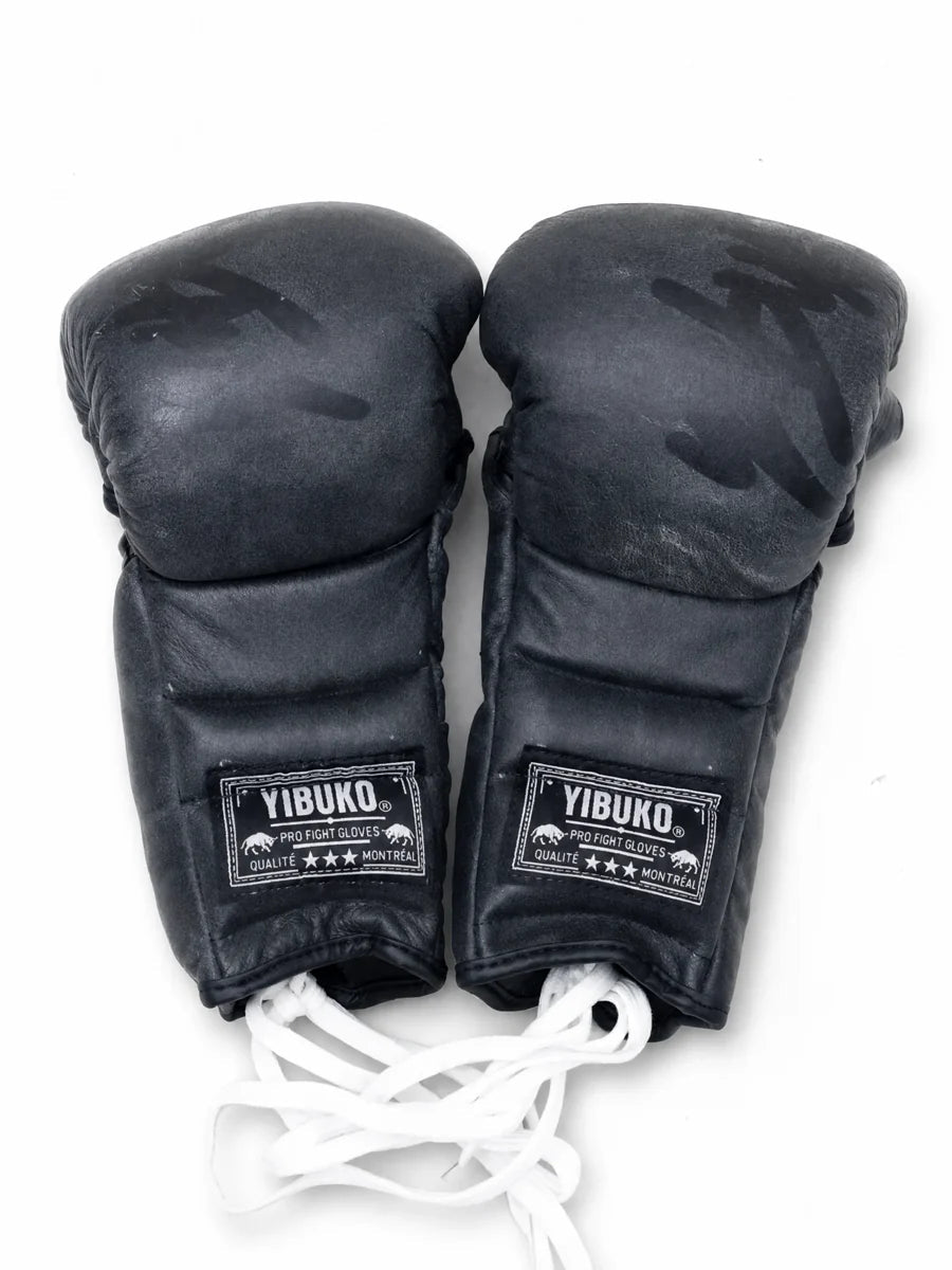 Yibuko Lace up MMA Gloves = VINTAGE BLACK - OTM Fight ShopYibuko