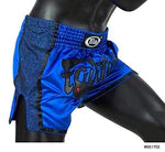 Fairtex Blue Glitter Slim Cut Muay Thai Boxing Shorts