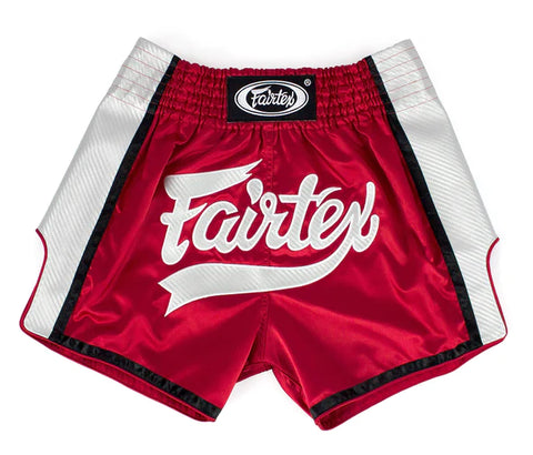 Fairtex Red White Slim Cut Muay Thai Boxing Short