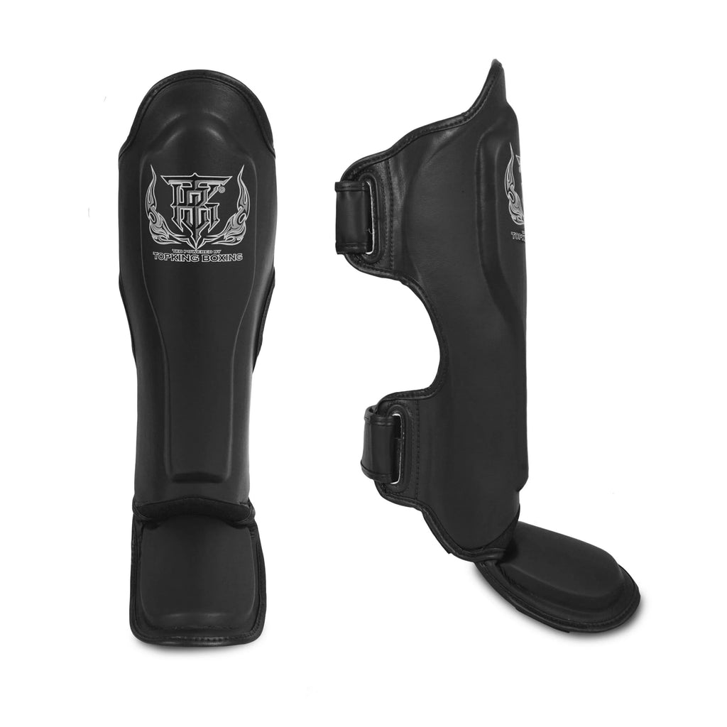 Top King "Pro" Full Leather Shin Guards