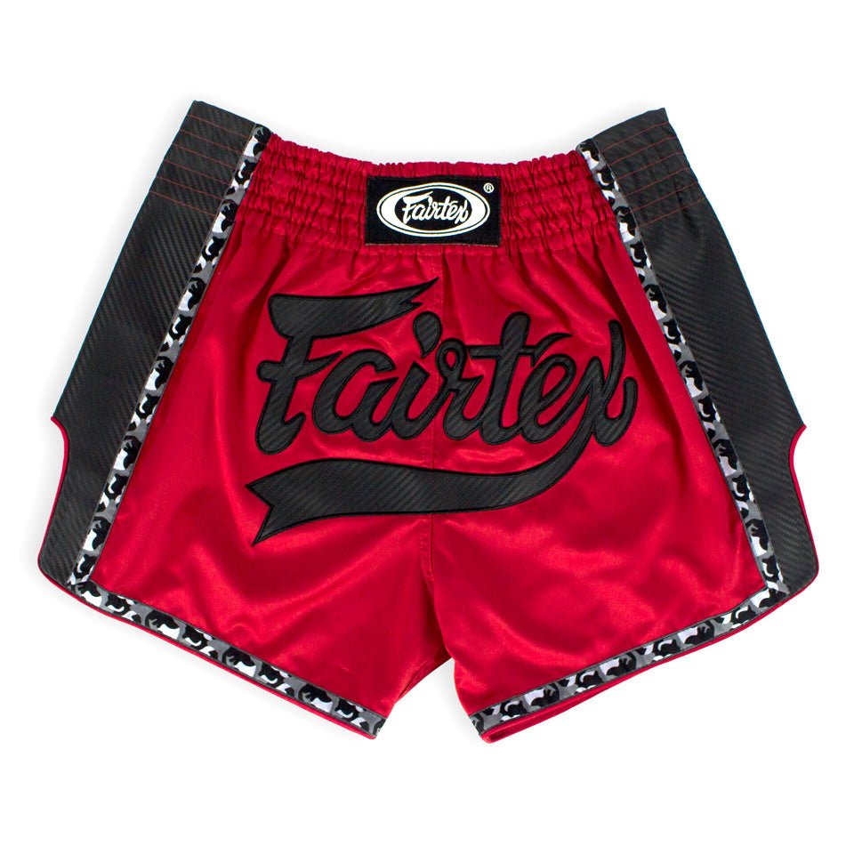 Fairtex Red Black Slim Cut Muay Thai Boxing Short - OTM Fight ShopFairtex