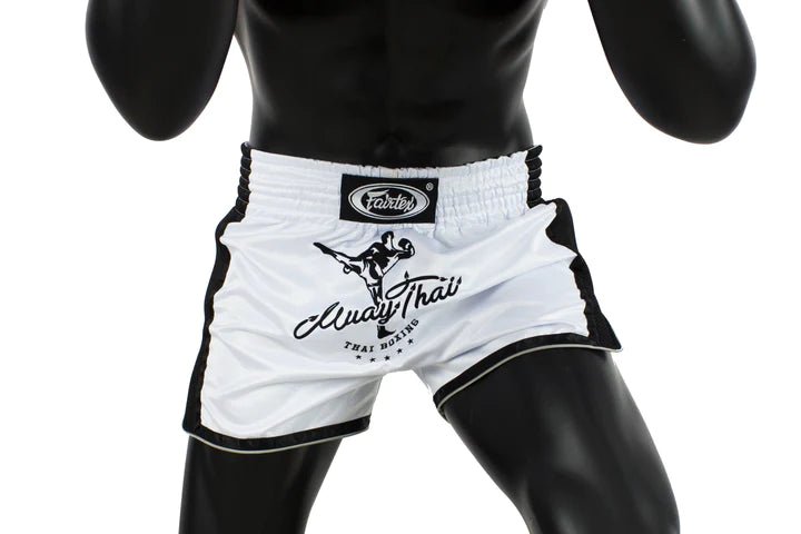 Fairtex White Slim Cut Muay Thai Boxing Short - OTM Fight ShopFairtex