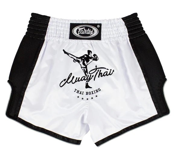 Fairtex White Slim Cut Muay Thai Boxing Short - OTM Fight ShopFairtex