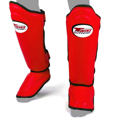 Twins SGL10 Sky Blue Double Padded Leather Shin Pads